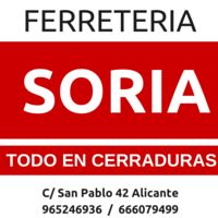 Ferretería Soria, especializada en cerraduras. Ubicada en San Pablo 42, Alicante.