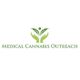 Logo with green hands, a dot, and leaves. Text: "Medical Cannabis Outreach".