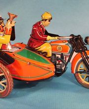 Nostalgisches Motorrad-Gespann