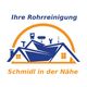 Logo mit Häusern und Werkzeugen, Text: "Ihre Rohrreinigung Schmidl in der Nähe".