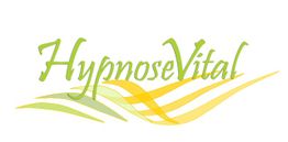 Schriftzug "HypnoseVital" in Grün mit gelb-grünen Wellen darunter.