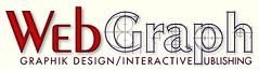Logo mit Text: "WebGraph" und Untertitel "Grafik Design/Interactive Publishing".