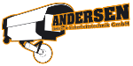 Logo der Andersen Gepäcktechnik GmbH mit einem stilisierten Anhänger und Schriftzug.