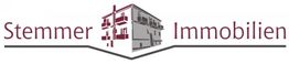 Logo von Stemmer Immobilien mit einer stilisierten Gebäudeabbildung zwischen den Worten.