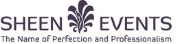 Logo von Sheen Events mit dem Slogan "The Name of Perfection and Professionalism".