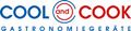 Logo mit Schrift "COOL and COOK" und "GASTRONOMIEGERÄTE" in Blau und Rot.