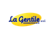 Logo "La Gentile" con sfondo ovale giallo e scritta blu.