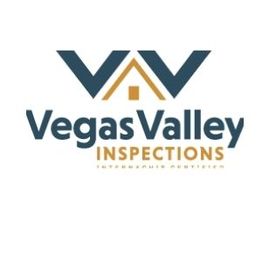 Vegas Valley Inspections logo with stylized house and roof design.