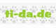Logo "ti-da.de" in grün auf weißem Hintergrund mit grauen Pfotenabdrücken.