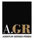 Logo der Agentur Gerdes-Röben mit den Buchstaben "A.GR" in Schwarz und Gold.
