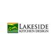 Lakeside Kitchen Design logo with a house silhouette on a green and yellow background.