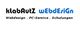 Logo von klabautz webdesign: "Webdesign, PC-Service, Schulungen" in Schwarz und Blau.