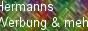 Text: "Hermanns Werbung & mehr" auf buntem Hintergrund.