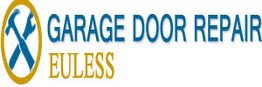 Logo for Garage Door Repair Euless, featuring crossed tools in a circle.