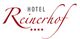 Schriftzug "Hotel Reinerhof" in eleganter roter Schrift mit vier roten Sternen darunter.