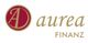 Logo mit rotem "A" in Kreis links und Schriftzug "aurea FINANZ" in Gold rechts.