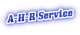 Blaues Logo mit weißem Text "A-H-R Service".