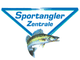 Logo mit Text "Sportangler Zentrale" und einem gezeichneten Fisch darunter.