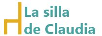 Texto "La silla de Claudia" con letra en forma de silla.