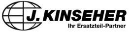 Logo von J. Kinseher mit Globus-Design und Text "Ihr Ersatzteil-Partner".
