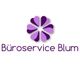 Lila Blumenlogo mit Schriftzug "Büroservice Blum".