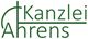 Grünes Logo mit dem Text "Kanzlei Ahrens" in moderner Schrift und grafischem Element.