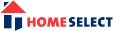 Logo de Home Select con icono de casa en azul y rojo a la izquierda del texto.