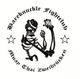 Ein skelettartiges Logo mit dem Text "Bareknuckle Fightclub Muay Thai Zweibrücken".