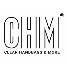 CHM logo with the text "CLEAR HANDBAGS & MORE" beneath in bold black font.