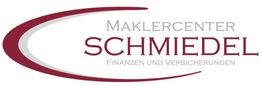 Logo von Maklercenter Schmiedel mit Text: Finanzen und Versicherungen.