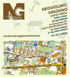 Mappa e contatti di Meggiolaro Graziano Arredo, Montecchio M., mobili su misura.