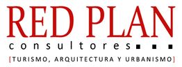 Logo de Red Plan Consultores: Turismo, Arquitectura y Urbanismo en letras rojas y negras.