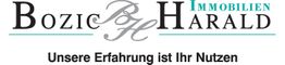 Bozic Harald Immobilien-Logo mit dem Slogan: "Unsere Erfahrung ist Ihr Nutzen".