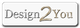 Logo mit dem Text "Design2You" in stilisierter Schrift auf weißem Hintergrund.