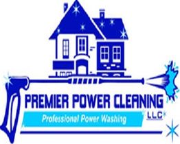 Logo of Premier Power Cleaning, LLC with a house and a pressure washer illustration.