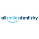 "All Smiles Dentistry logo with a smiling curve under the letter L."
