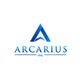 Blue gradient "A" logo above "Arcarius LLC" in blue text.