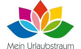 Buntes Blüten-Logo mit dem Schriftzug "Mein Urlaubstraum" darunter.