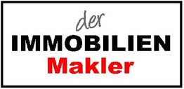 Text: "der IMMOBILIEN Makler" in Schwarz und Rot.