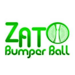 Grünes Logo mit dem Text "Zato Bumper Ball" und einer stilisierten Bumper-Ball-Grafik.