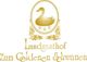 Goldenes Logo mit einem Schwan und drei Sternen über dem Text "Landgasthof Zum Goldenen Schwanen".