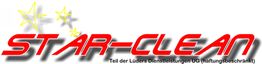Rotes "Star-Clean"-Logo mit drei gelben Sternen, Text darunter: Lüders Dienstleistungen UG.