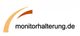 Logo mit zwei gebogenen Linien und dem Text "monitorhalterung.de" in Schwarz auf weißem Hintergrund.