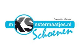 Logo van mXStermaartjes.nl met tekst "Schoenen" en "Powered by XSample".