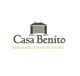 Logo de Casa Benito, Apartamentos Rurales en Ribadeo, con imagen de casa en la parte superior.