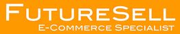 Logo mit „FutureSell E-Commerce Specialist“ in weißem Text auf orangem Hintergrund.