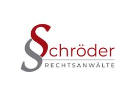 Logo von Schröder Rechtsanwälte mit großem roten "S" und grauem Text darunter.