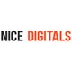 "Logo showing the text 'NICE DIGITALS' in black and orange on a white background."
