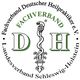 Logo des Fachverbandes Deutscher Heilpraktiker e.V., mit Schlange und Stab, grüne Buchstaben.