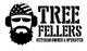 Silhouette of a bearded man with headphones, text "Tree Fellers: Veteran Owned & Operated."